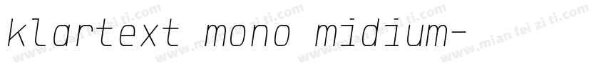 klartext mono midium字体转换